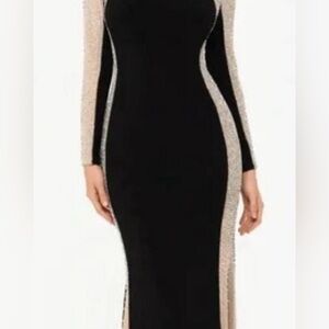 Xscape Illusion Caviar beaded gown worn once in great condition! Size 14